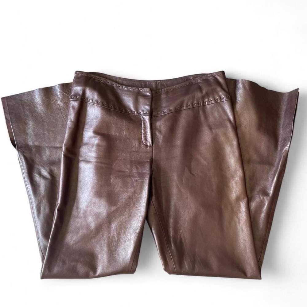 Vintage Cache Metallic Leather Flare Pant